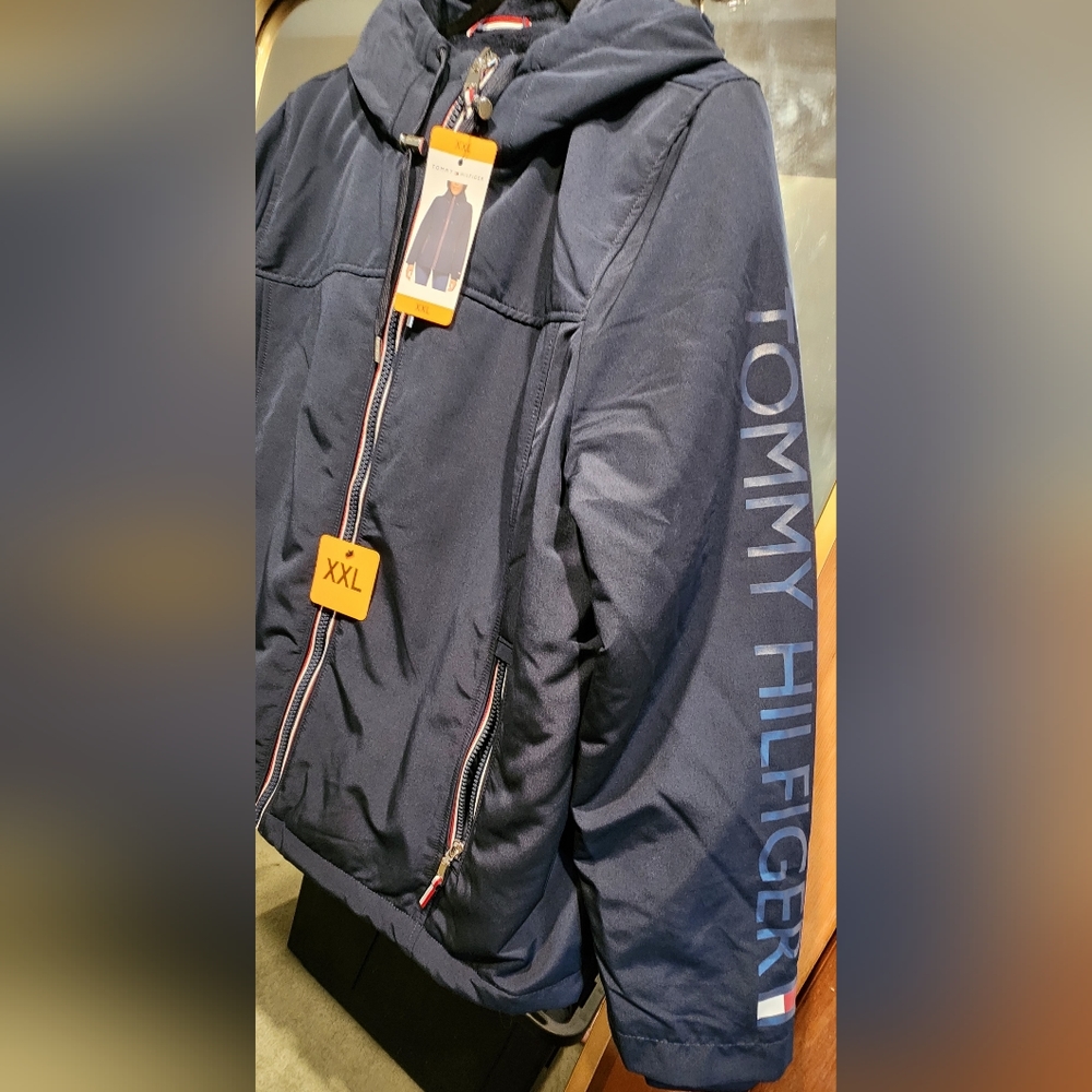 NWT Tommy Hilfiger 2Xlarge navy blue full zip  jacket